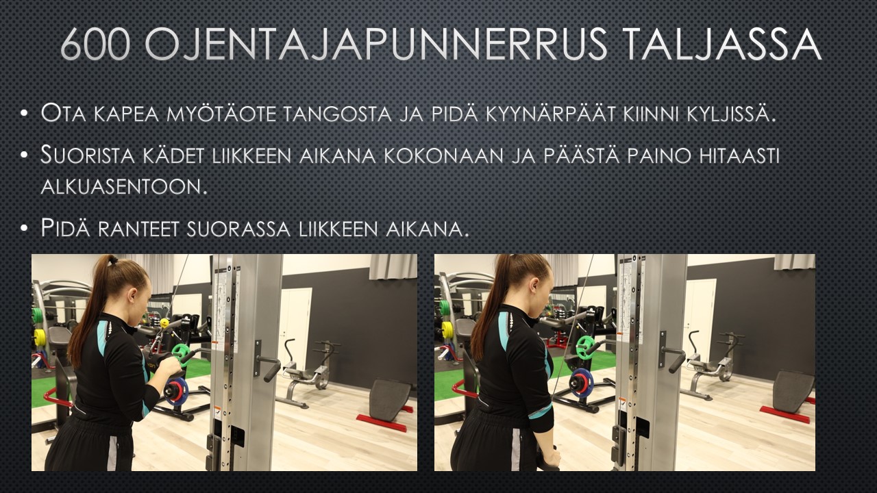 ojentajapunnerrus taljassa