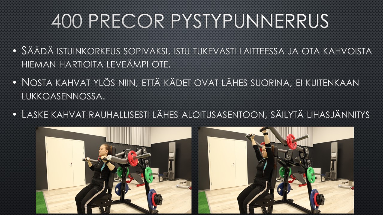 precor pystypunnerrus
